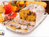 Ginger Pumpkin Chocolate Chip Bread with Maple Butter Glaze