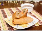 Pritong Lumpiang Togue (Fried Mung Bean Sprouts Egg Rolls) with Vinegar Soy Sauce Dip