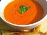 Tomato and Mascarpone soup with Cheese and Tomato Toasties