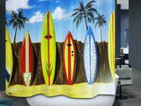 Surfboard Shower Curtain
