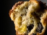 Sweet and tender muffins with chocolate, banana and honey