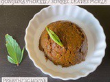 Gongura thokku / sorrel leaves pickle