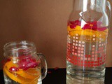 Rose and orange infused water