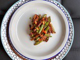 Tempeh and green beans stir fry