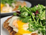 Crispy Baked Chicken with Egg and Arugula Salad
