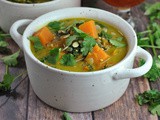 Ginger Sweet Potato and Coconut Milk Stew with Lentils and Kale