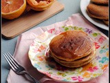 Grapefruit Cardamom Polenta Pancakes