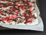 Greek Yogurt Chocolate-Strawberry Bark + Weekly Menu