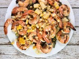 Grilled Shrimp Salad with Zucchini and Corn
