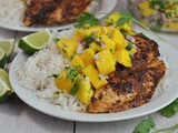 Jerk Chicken with Mango Salsa and Coconut Rice