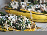 Kale and Quinoa-Stuffed Delicata Squash