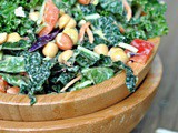 Kale Salad with Peanut Dijon Dressing + Weekly Menu