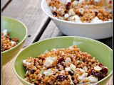 Meatless Monday: Crunchy Wheat Berry Salad with Cranberries and Goat Cheese