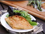 Meatless Monday: Grilled Crepes with Mozzarella and Shaved Asparagus