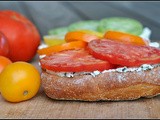 Meatless Monday: Heirloom Tomato Bruschetta with Basil Ricotta