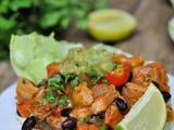 Mexican Chicken, Sweet Potato, and Black Bean Skillet + Weekly Menu