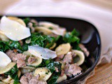 One Pan Orecchiette with Sausage and Kale + Weekly Menu