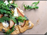 Pear and Blue Cheese Pizza on Whole Wheat and Honey Pizza Dough