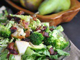 Pear, Apple, and Bacon Salad with Creamy Poppy Seed Dressing + Weekly Menu