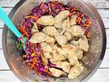 Potsticker and Cabbage Salad