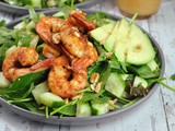 Shrimp and Avocado Salad with Miso Dressing + Weekly Menu