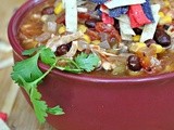 Slow Cooker Chicken Enchilada Soup + Weekly Menu