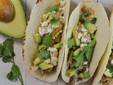 Slow Cooker Creamy Green Chile Chicken Tacos