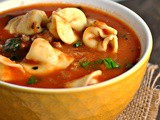 Tortellini Soup with Italian Sausage and Spinach + Weekly Menu