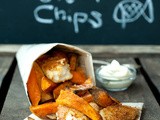 Sweet Potato Chips & Almond Crusted Fish