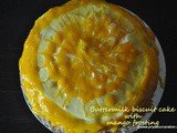 Buttermilk Biscuit cake recipe with mango frosting, how to make biscuit cake using condensed milk