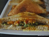 Leftover pavbhaji sandwich Recipe, how to make bhaji sandwich from pavbhaji