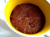 Microwave Eggless PeanutButter Chocolate Mug Cake