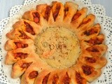 Pizza Soleil/ Sun Shaped Mushroom & Chicken Sausage Pizza
