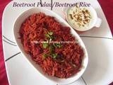 Beetroot Pulav/Beetroot Rice/How to make Beetroot Pulav – Easy Lunch Box Recipe