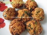 Cabbage Vadai/Cabbage Paruppu Vadai