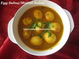 Egg Salna/Egg Salna Recipe/Muttai Salna/How to make Egg Salna with step by step photos/Salna for Parottas,Dosas etc
