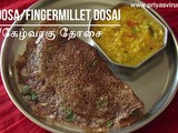 Ragi Dosa Recipe/FingerMillet Dosai Recipe/ராகி தோசை/கேழ்வரகு தோசை/Instant & Quick Dosai without Fermentation/How to make Ragi Dosai with step by step photos & Video in English & Tamil
