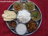 South Indian Special Lunch Menu-12/Lunch Menu Ideas