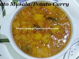 Spicy Potato Masala/Potato Gravy for Chapathi, Roti or Rice/Potato Curry Recipe/Aloo Curry Recipe/Urulai Kizhangu Masala