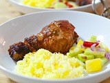 Easy Tandoori Chicken with Pickled Pineapple Cucumber (Acar)
