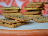 Crackers integrali con semi di papavero per uno spuntino croccante
