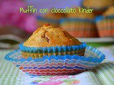 Muffin con cioccolato kinder un'ottima idea semplice e veloce per riciclare il cioccolato dell'uovo di Pasqua