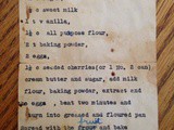 My Grandmother's Recipe - Cherry Cake