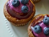 Blueberry cupcake with blueberry preserve glaze - a Guest Post