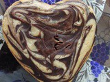 Easy marble cake (eggless) and how to make cake in pressure cooker with step by step pictures