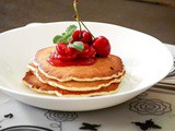 Cherry pancake using fresh cherries | fluffy pancake recipe