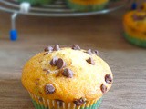 Chocolate Chip Muffins | Eggless Cupcakes