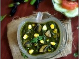 Mushroom and Corn in Spinach Gravy