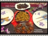 Valentine's Day dinner ~ Vegetable Manchurian, Chilli Chicken and Fried Rice