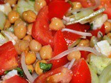 Chickpea Salad with Mozzarella and Basil - Garbanzo Salad
